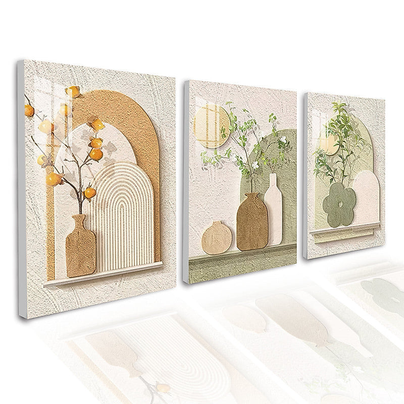 3PCS Dekorasyong Pang-dingding Aesthetic Minimalist na Bulaklak na Rose Wall Art Dekorasyong Larawan Palamuti sa Sala