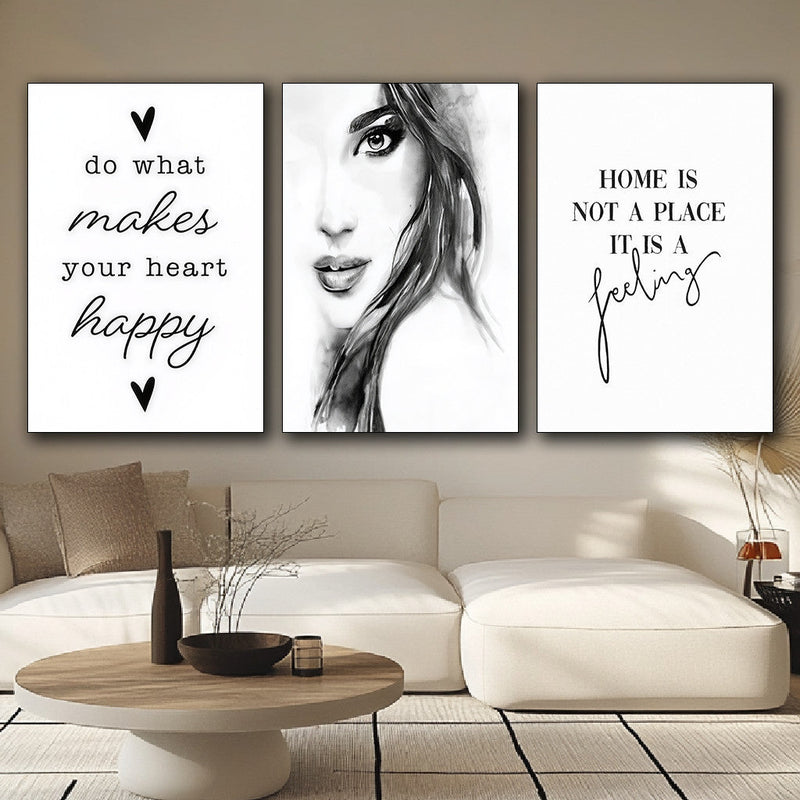 3 PIRASO/SET AESTHETIC WALL DECORATION DISPLAY POSTER SENCE PRINT ART FRAME PARA SA LIVING ROOM