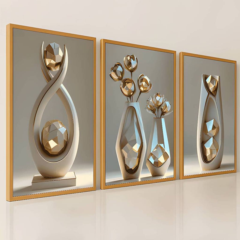 Wall Decoration Minimalist Vases Floral Motifs Diverse Styles Zen-inspired Aesthetic Art Display
