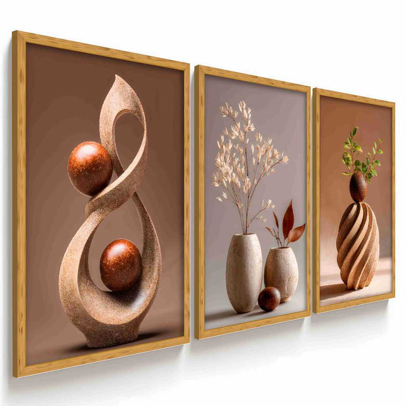 Wall Decoration Minimalist Vases Floral Motifs Diverse Styles Zen-inspired Aesthetic Art Display
