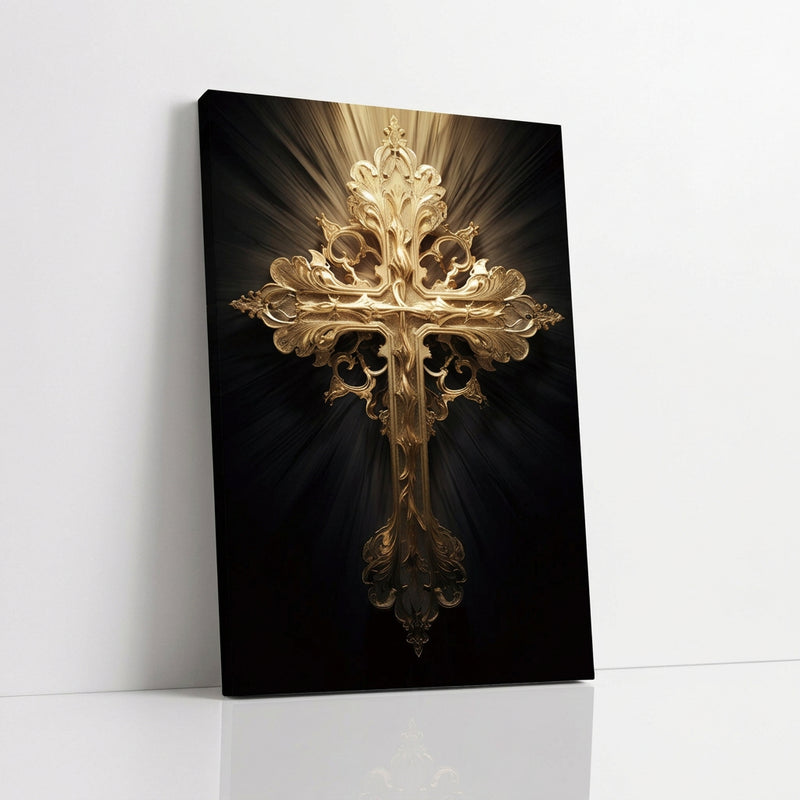 Marangyang Mural na Larawan ni Kristong Hesus, Naka-frame na Cross Wall Art, Modernong Dekorasyon sa Pader para sa Sala